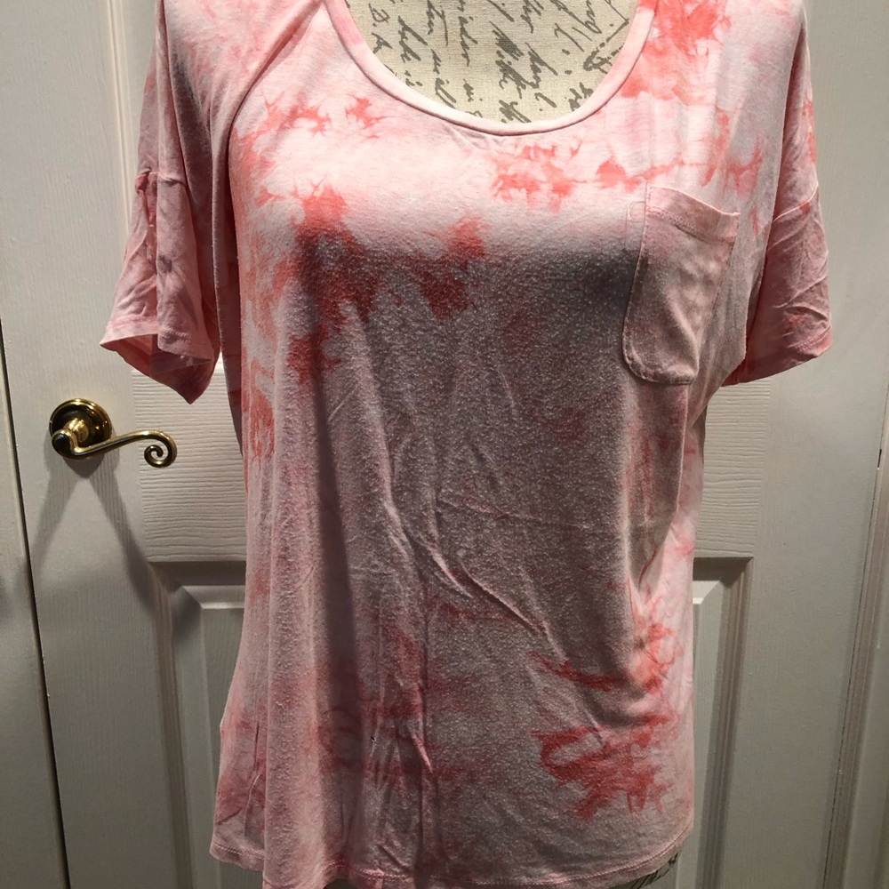 Tresics Peach Tye Dye Relaxed Short Sleeve Tee